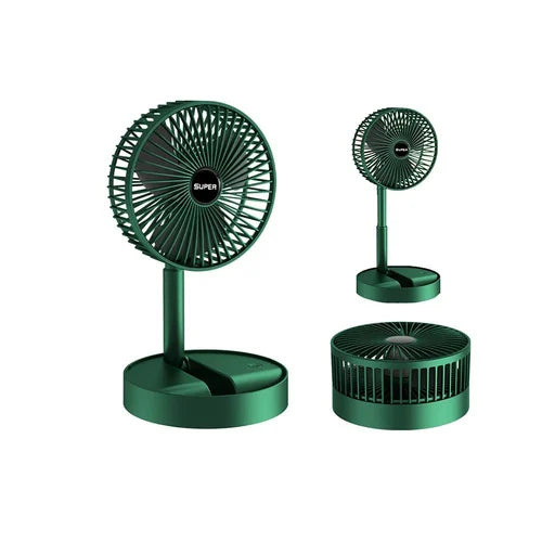 SS Foldable Fan Portable Small Compact Desk Table Air Fan with Built-in Battery