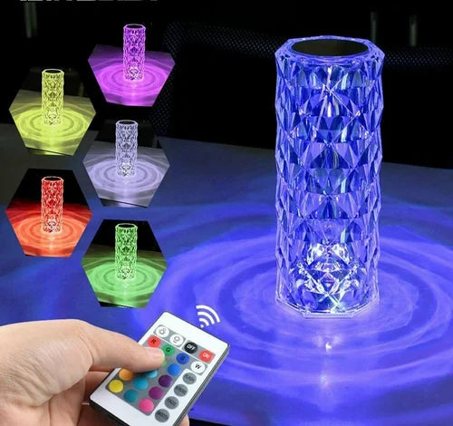 Diamond Table Lamp, Glass