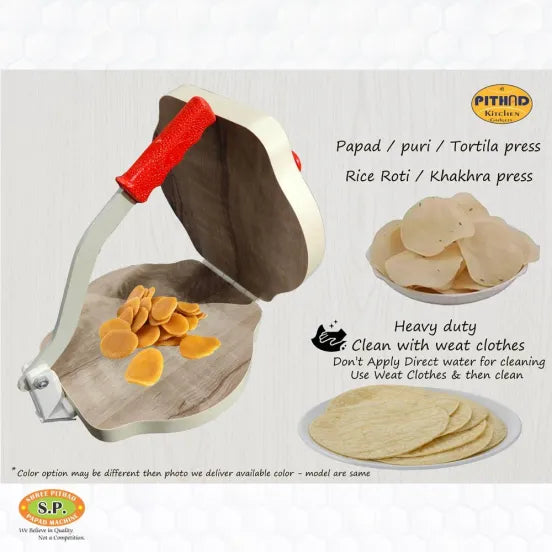S.p Wooden Papad Puri Roti Chapati Press Machine