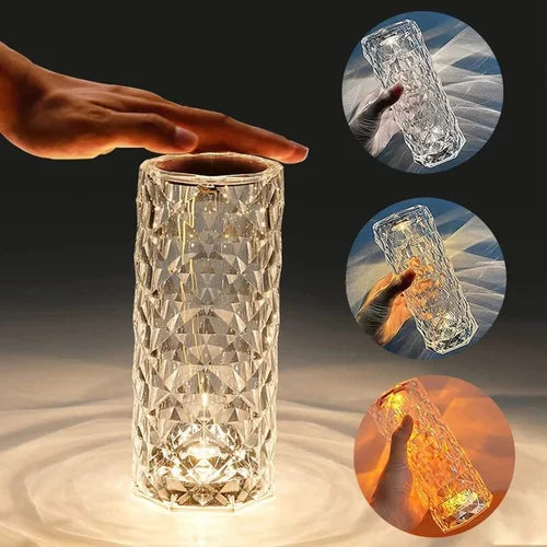 Diamond Table Lamp, Glass